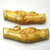 1 Stück Knochen-Anhänger Röhre, Affe auf Bambus, naturfarben, handbemalt, 44x16x7mm, Bohrung 2mm