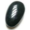 1 Stück Kunststoffperlen, große Ei, schwarz, 42x26x19mm, Bohrung 1,5mm