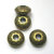 10 Stück Kunststoffkern-Perlen:, Kranz, messingfarig, 14x7mm, Bohrung 4,5mm