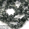 1 Strang = ca. 85cm, Halbedelstein-Splitterketten, Größe zwischen 5 und 10mm, Snowflake Obsidian