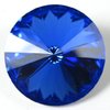 1 Stück Swarovski® Kristalle 1122 Rivoli, 18mm, Sapphire Foiled *206