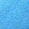 10g Röhrchen Miyuki Rocailles 11/0, Matte Transparent Light Blue AB, *0148FR