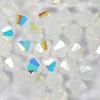 50 Stück Swarovski® Kristalle 5328 Xilion Beads 4mm White Opal AB *234AB