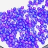 10g Röhrchen Miyuki Drop Beads 3,4mm, Matt Transparent Cubalt Blue AB, *0151FR