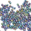 10g Röhrchen Miyuki Drop Beads 3,4mm, Matt Black AB, *0401FR