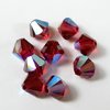 120 Stück Swarovski® Kristalle 5328, Xilion Beads 6mm, Scarlet Glacier Blue *276GLBL