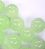 20 Stück Glasperlen Kugel *Jade Look*, Ø 10mm, Bohrung 1,5mm, grün