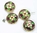 2 Stück Cloisonne Perlen, rund Scheibe, Ø19mm, 6,5mm dick, Bohrung 1,5mm, Amethyst mit Blumen