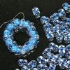 20g Beutel Preciosa Farfalle Perlen 2 x 4mm, Crystal Blue Lined