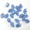 50 Stück facetierte Glas Tropfen, ca. 5x3,5mm, Bohrung ca. 1mm, Air Blue Opal Silber Luster