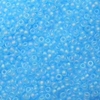50g Beutel Miyuki Rocailles 11/0, Matte Transparent Light Blue AB, *0148FR-50