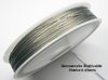 1 Rolle ca. 100m Nylon ummantelte Stahlseide, Stärke 0,45mm Silber