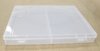 1 Stück transparent Kunststoff Box mit zwei Fächer, gesamte Größe ca.21x18x2,6cm