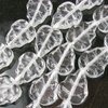 10 Stück Glasperlen Blätter, Crystal, 12x10mm