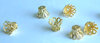 20 Stück Perlenkappen Krönchen, A Ø 8mm, 7mm hoch, Bohrung 2mm, vergoldet
