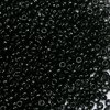 50g Beutel Miyuki Round Rocailles 8/0, Black Opaque, *0401-50