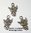 10 Stück Metallanhänger, Engel mit Laute, ca. 17x10mm, Ösengröße 2,5mm, altsilber