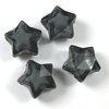 10 Stück Acryl Perlen, Sterne Perle in Perle, 12mm grau, Bohrung 2mm