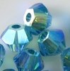 50 Stück Swarovski® Kristalle 5328 Xilion Beads 3mm, Indicolite AB2 *379AB2