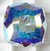 1 Stück Swarovski® Kristalle 4460 Mystic Square Fancy Stone, 14mm, Crystal AB Foiled *001AB