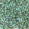 25g Beutel Miyuki Delica Beads 11/0, Opaque Picasso Turquoise Blue, DB2264-25