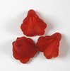 10 Stück Kunststoff Blüten matt, Kelch, rot, 12x11mm, Bohrung 1 mm