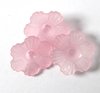 10 Stück Kunststoff Blüten klein, matt, rosa, 4x12mm, Bohrung 2mm