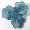 10 Stück Kunststoff Blüten klein, matt, montana, 4x12mm, Bohrung 2mm