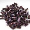 7g Röhrchen Miyuki Stifte - Bugle Beads 3mm, Metallic Dark Raspberry, *0460