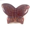 4 Stück Glas Schmetterlinge, Amethyst Opall, 29x20mm, Bohrung 1mm