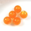 20 Stück Perlen CatEye Look, Rund, glänzend, 8 mm, orange, Bohrung 1,5mm