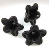 10 Stück Kunststoff Blüten, Kelch, schwarz, 123x6mm, Bohrung 1,5mm