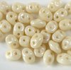 10g Beutel SuperDuo Beads 2,5x5mm, Luster - Opaque Champagne