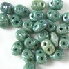 10g Beutel SuperDuo Beads 2,5x5mm, Luster - Green