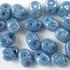 10g Beutel SuperDuo Beads 2,5x5mm, Opaque - Luster Blue