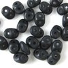 10g Beutel SuperDuo Beads 2,5x5mm, Matte - Jet