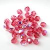 30 Stück Swarovski® Kristalle 5000, Beads 3mm, Indian Pink AB *289AB