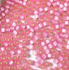 25g Beutel Miyuki Delica Beads 10/0, Pink Opal Silver Lined, *0625-25