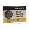 25 Stück John James Short Beading Needle, Größe 10, ca. 3,2cm
