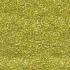 5g Röhrchen Miyuki Delica Beads 10/0, Silver Lined Yellow, *0145
