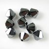 20 Stück Swarovski® Kristalle 5328 Xilion Beads 6mm, Jet Hematite 2x *280HEM2