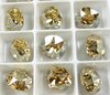 4 Stück Swarovski® Kristalle 1088 XIRIUS Chaton SS39 (8mm), Crystal Golden Shadow Foiled *001GSHA