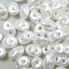 10g Beutel SuperDuo Beads 2,5x5mm, Pearl Cost - Snow