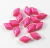10g GEMDUO 2-hole Beads 8x5mm, mit 2 Löchern, Pearl Shine - Hot Neon Pink