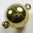 1 Stück Edelstahl Magnetverschluss, Ø 10mm, glänzend, gesamte Länge 14mm, Öse Ø ca. 1,5mm, Goldfarbe