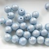 50 Stück Round Beads 4mm, Bohrung 1mm, Neon Blue Gray