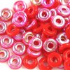 5g O Beads, ca. 158 Stück, ca. 1,5x4mm, Opaque Red AB