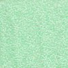50g Beutel Miyuki Rocailles 11/0, Transparent Lined Light Mint Green AB, *0271-50