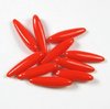 20 Stück Thorn Beads, Preciosa 5x16mm, Opaque Coral Red