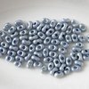 20g Beutel Preciosa Farfalle Perlen 2x4mm, Metallic Light Blue matte